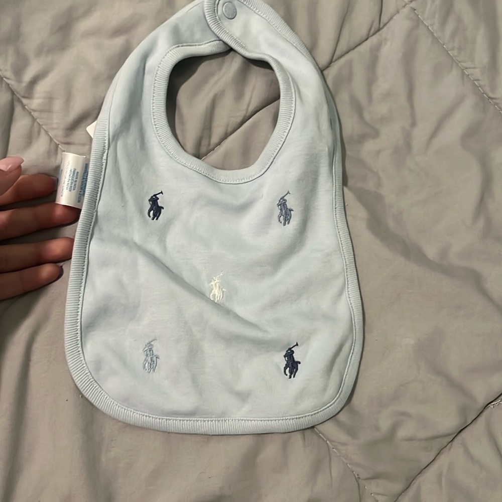 Baby blue Ralph Lauren bib new with tags